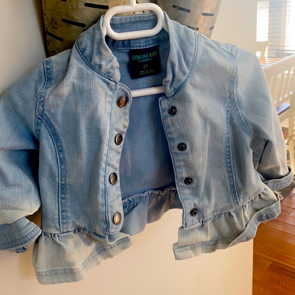 Ruffle Jean Jacket